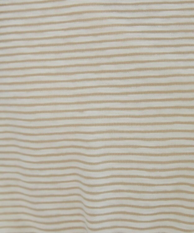 WEGO 【ANGIE VINTAGE】シアーボーダーバックオープントップス ベージュボーダー