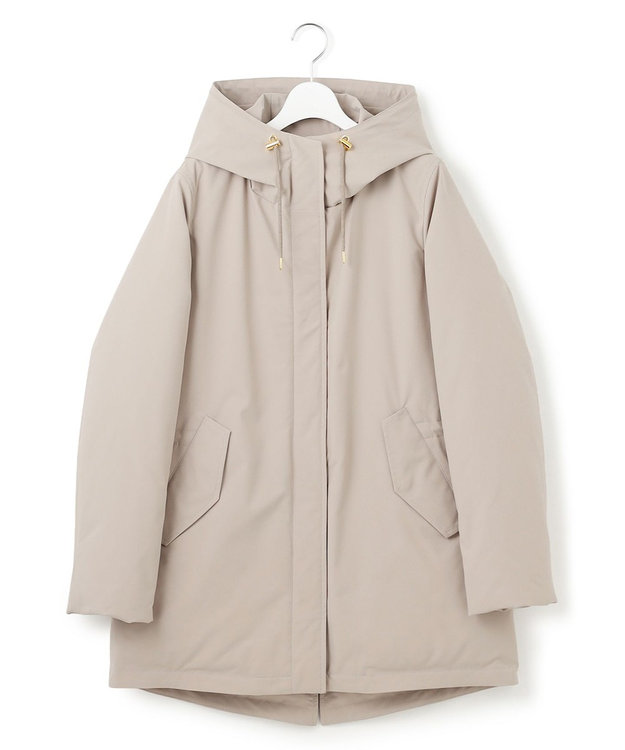 23区 L 【一部店舗限定/滝沢眞規子さん着用/撥水加工】ミリタリー フーデット ダウンコート ベージュ系