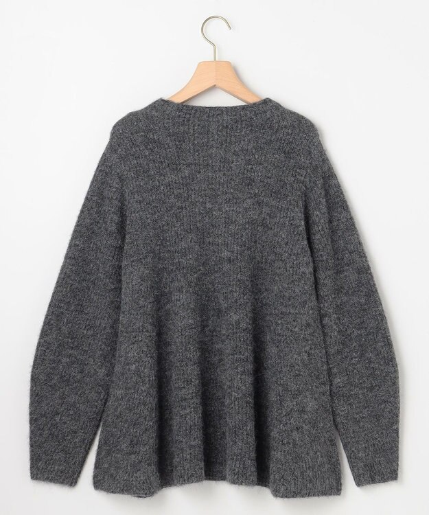 組曲 L へアリーヤーン フレア ニット チャコールグレー系