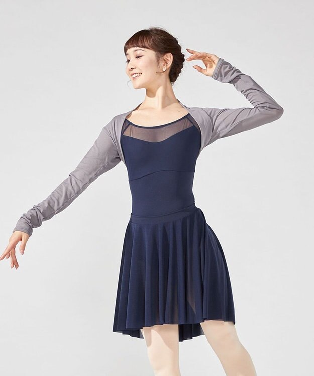 Chacott フレンチスリーブレオタード ネイビー