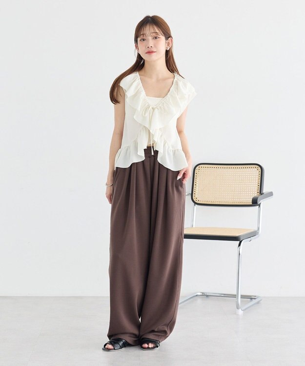 earth music&ecology イージーコクーンパンツ Brown