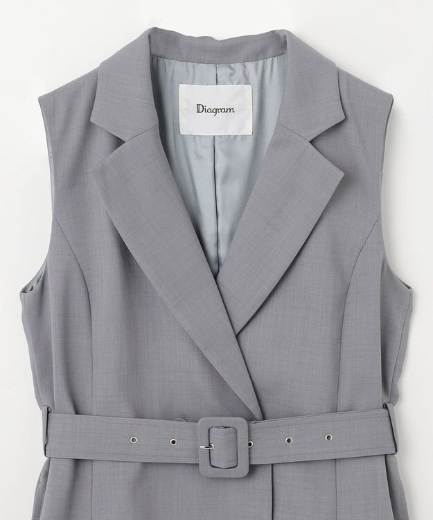 GRACE CONTINENTAL テーラーチュールワンピース グレー