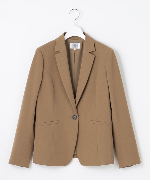 J.PRESS LADIES 【洗える】アルガンシルク テーラード ジャケット キャメル系