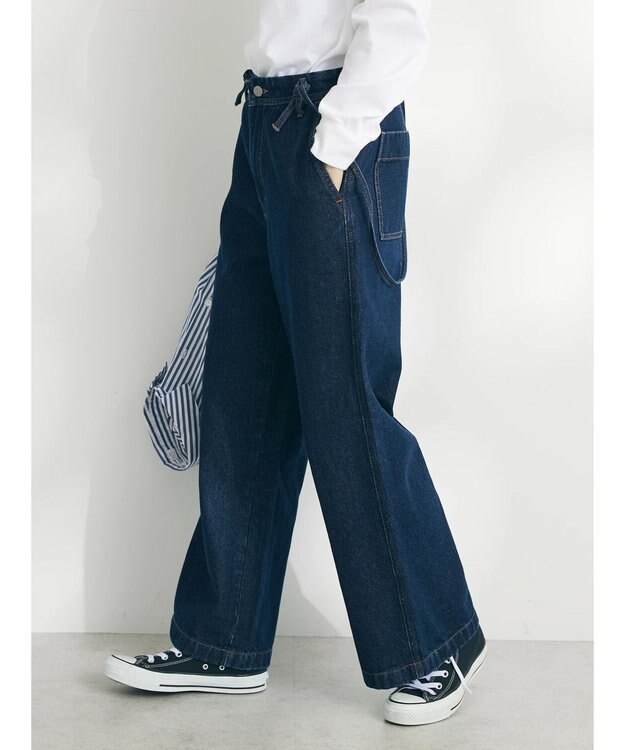 CRAFT STANDARD BOUTIQUE ２ｗａｙサロペットデニムパンツ Dark Indigo