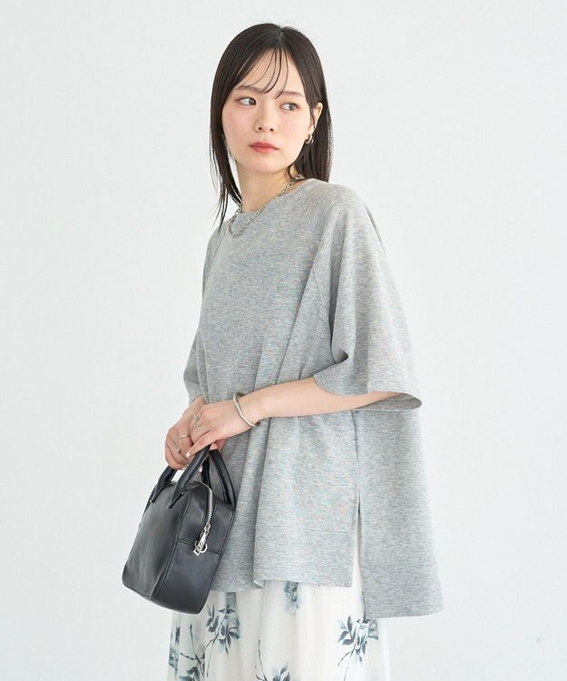 earth music&ecology シアーダンボールプルオーバー Gray Mixture