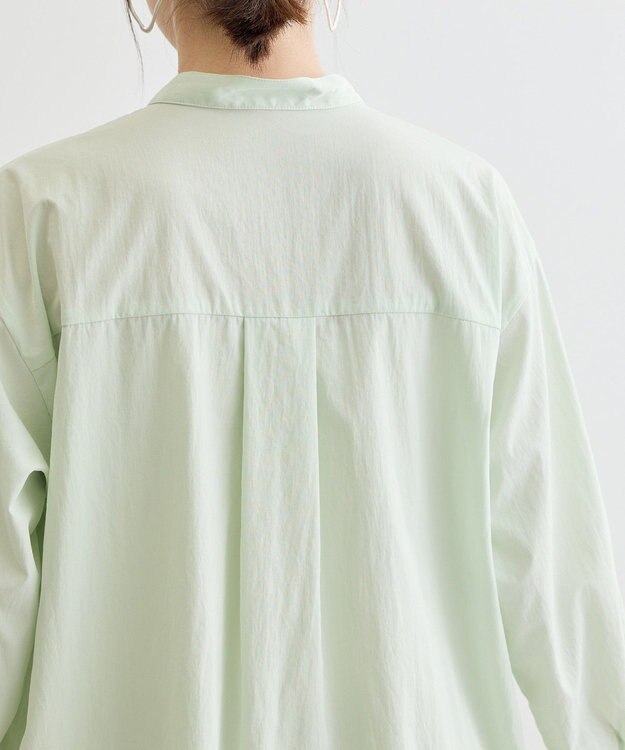 Green Parks イージーケア比翼フライヨークチュニック Lime Green