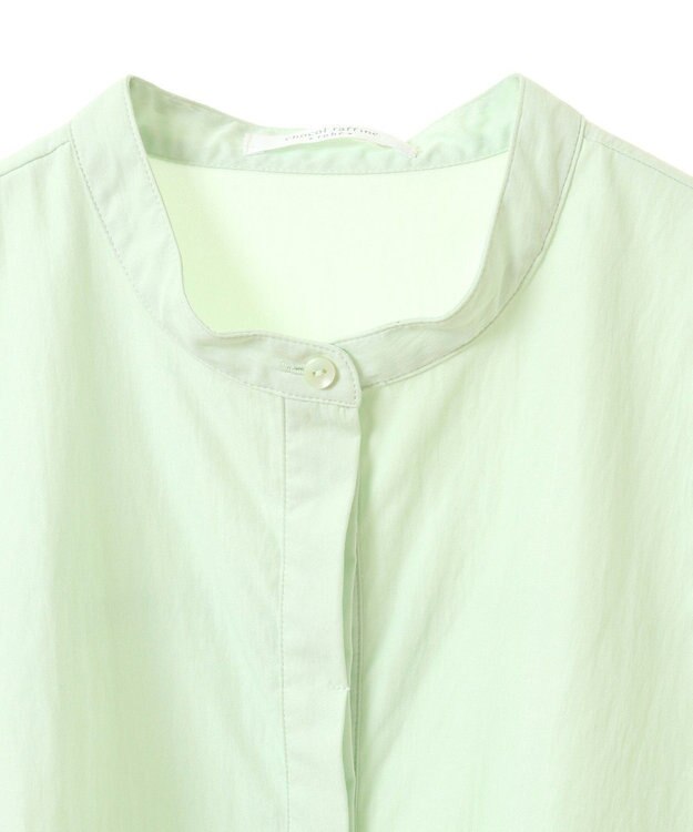 Green Parks イージーケア比翼フライヨークチュニック Lime Green