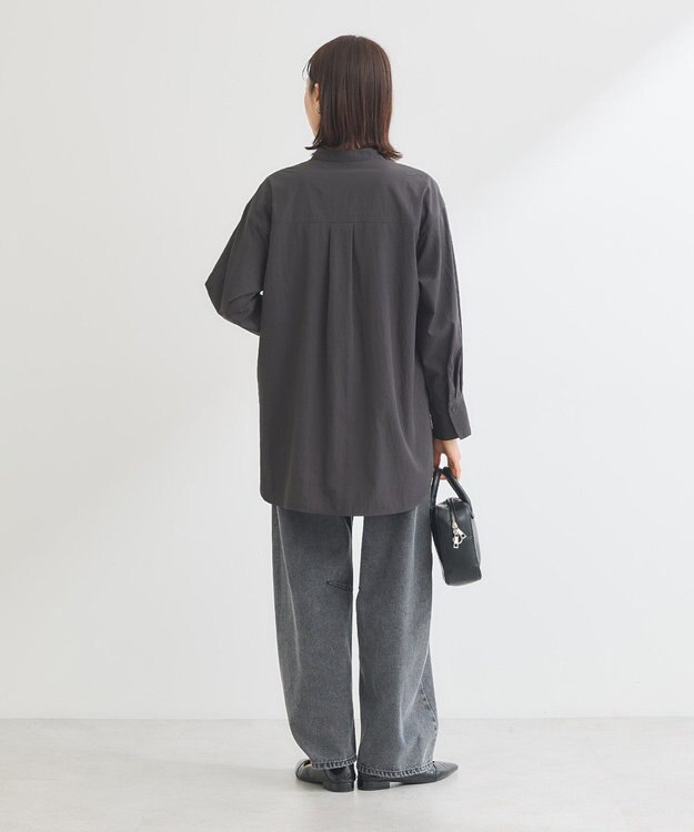 Green Parks イージーケア比翼フライヨークチュニック Black