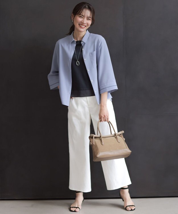 J.PRESS LADIES スエードコンビ トートバッグ ベージュ系