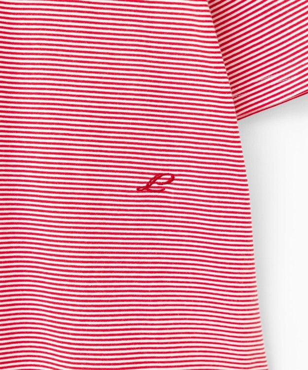 LENO THIN BORDER T-SHIRT / 細ボーダーTシャツ 《UNISEX》 WHITE×RED
