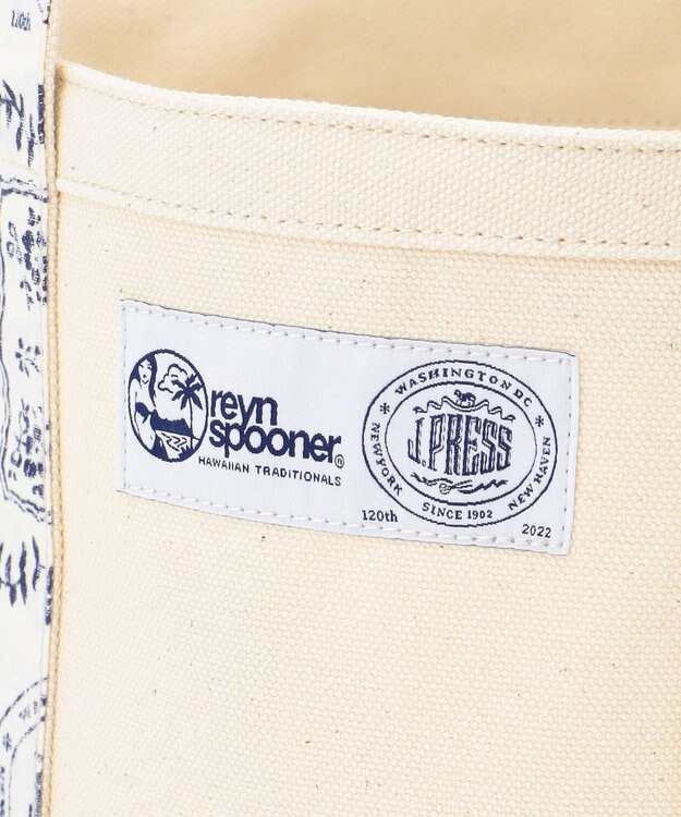 J.PRESS MEN 【120th anniversary】Reyn spooner×J.PRESS リバースプリントトートバッグ ホワイト系5