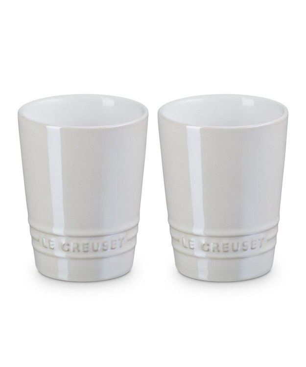 YAMATO テーブル＆キッチン 【ル・クルーゼ】ペア・ショート・タンブラー  ホワイトラスター ホワイト