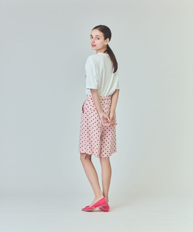 GRACE CONTINENTAL ドットハーフパンツ ピンク