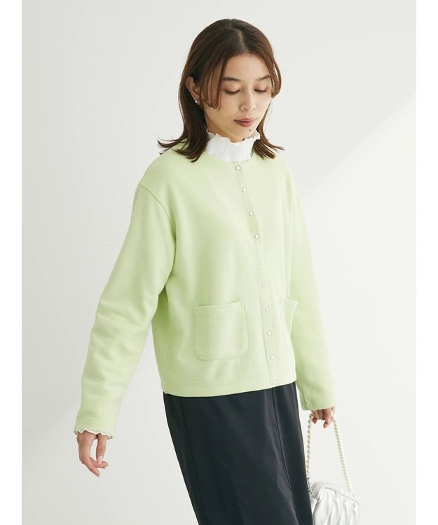 Green Parks 鹿の子カットカーディガン Light Green