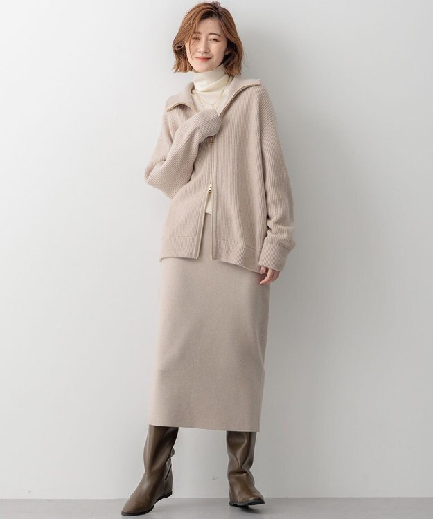 23区 【Oggi1月号/CLASSY.11月号掲載】ウーステッドウール リブタートルネック ニット ホワイト系