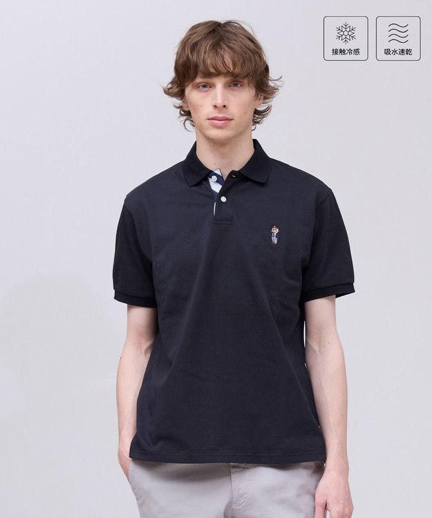 J.PRESS MEN 新デザイン【BULLDOG BOY / 8色展開】カノコレジメン ポロシャツ ネイビー系