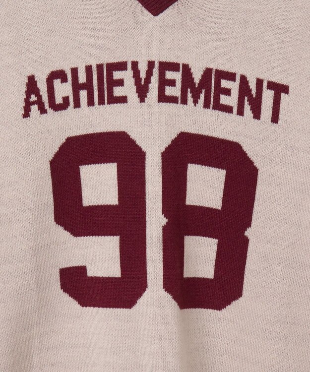 WEGO ナンバリングジャガードニット ワイン