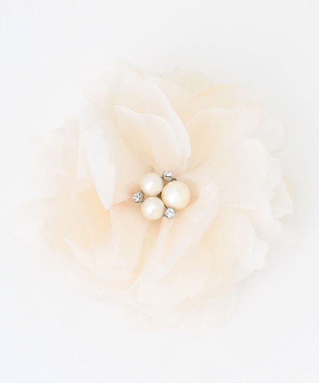ANY パールフラワーコサージュ ベージュ