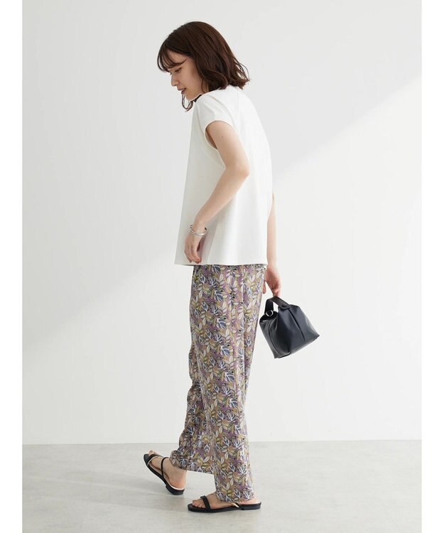 Green Parks ボタニカル柄イージーパンツ Purple