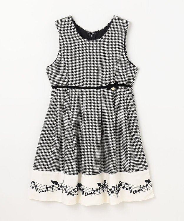ANY KIDS モノトーン音符ジャンパースカート 千鳥