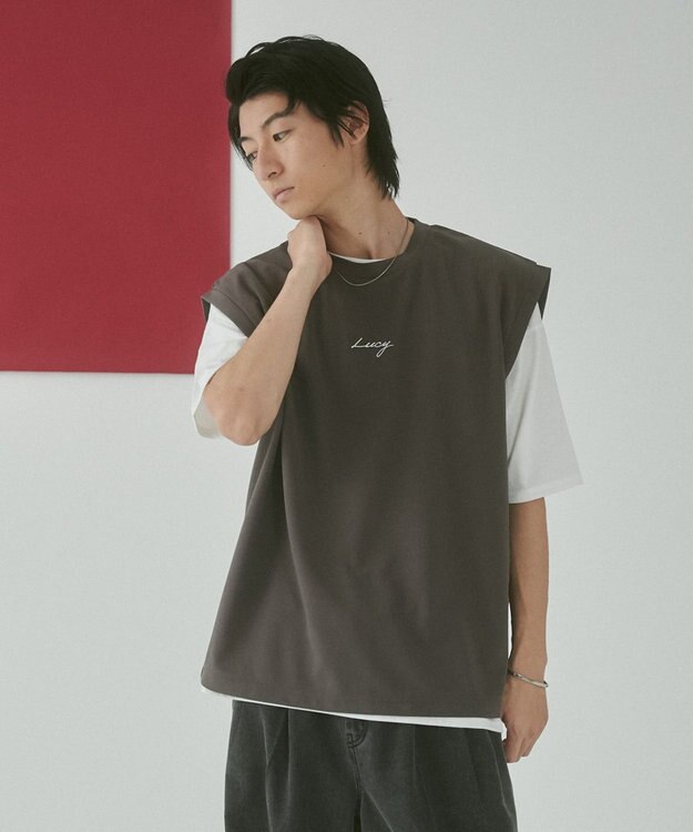 WEGO 【２点セット/LUCY】アンサンブルベスト（SS） ダークグレー