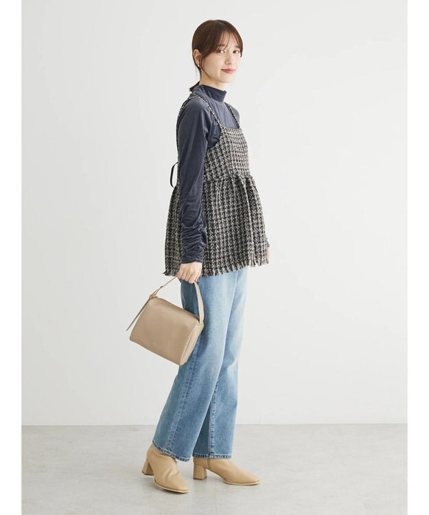 Green Parks ・ＥＬＥＮＣＡＲＥ　ＤＵＥ　ツイードバックリボンキャミ Brown