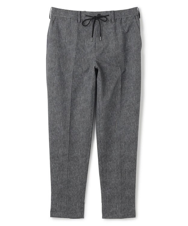 JOSEPH HOMME 新型・新柄【洗える/ストレッチ/シワになりにくい/セットアップ対応可】クールドッツストレッチ ドロスト付テーパードパンツ / PEGG CONVERTIBLE ライトグレー系