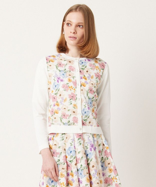 TOCCA 【大人百花掲載】【洗える】BOTANICAL GARDEN PARTY KNIT CARDIGAN カーディガン アイボリー系