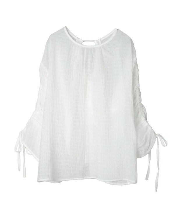 Green Parks ・ＥＬＥＮＣＡＲＥ　ＤＵＥ　バックリボンブラウス Off White
