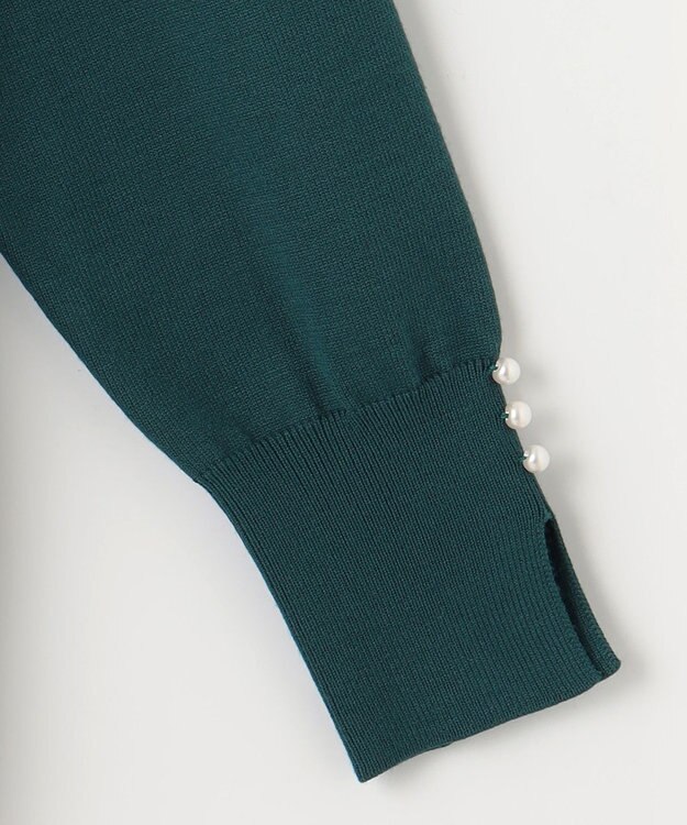 組曲 L 【WEB限定】コクーンシルエット ニットワンピース ダークグリーン系