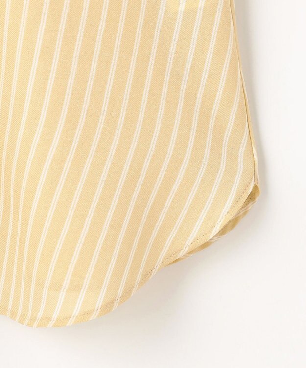 ANY SIS L 【2WAY】スムージーポリエステル フリルネック ブラウス イエローストライプ