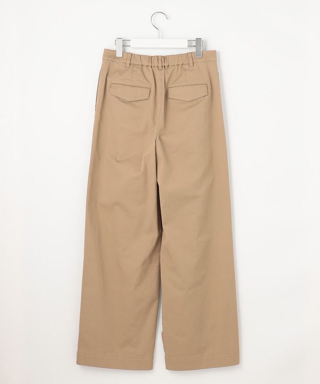 J.PRESS LADIES S 【洗える】20チノストレッチ ワイドパンツ ベージュ系