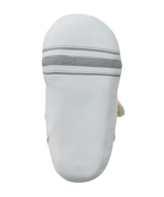 MIKI HOUSE HOT BISCUITS 【11.5-13.5cm】 小花柄 パイピング ファーストベビーシューズ 白