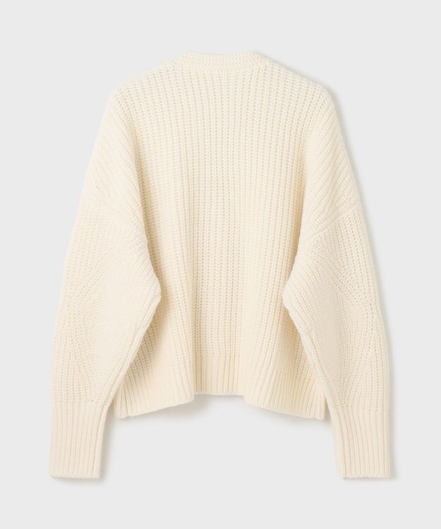GRACE CONTINENTAL 畦ルーズニットカーディガン ホワイト