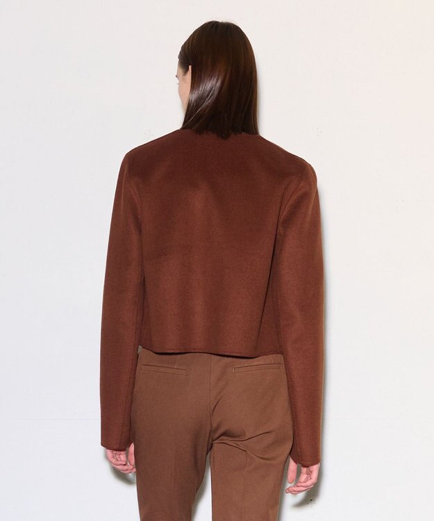 JOSEPH ライトダブルフェイス　ショート丈ジャケット Mahogany