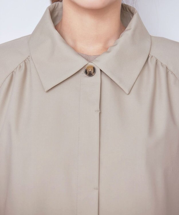 Tiaclasse 【洗える】ラグランパフスリーブトレンチコート ベージュ