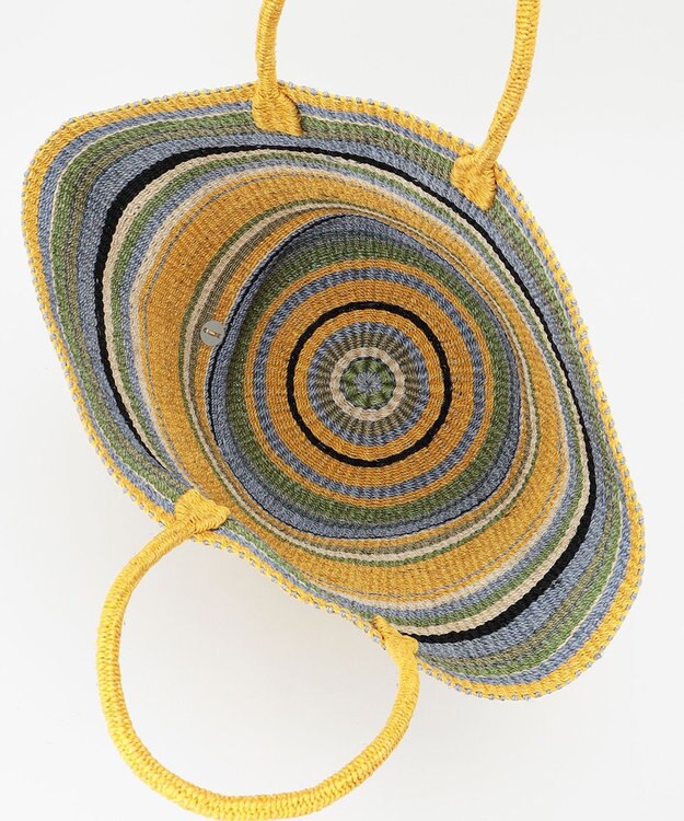 ONWARD CROSSET SELECT 【VIOLAd’ORO】MIRO アバカカラーボーダーバッグ L yellow×blue