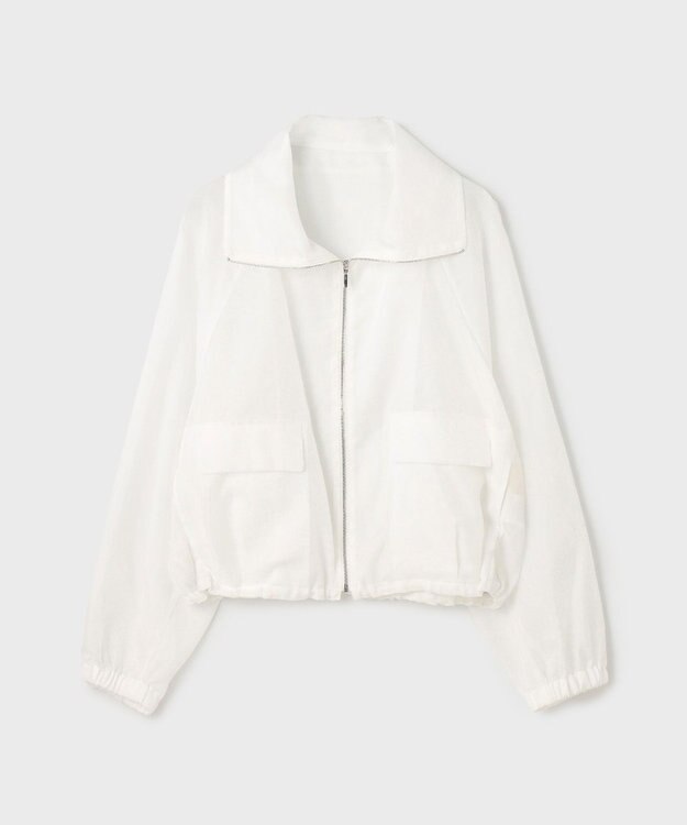 GRACE CONTINENTAL ブライトメッシュブルゾン ホワイト