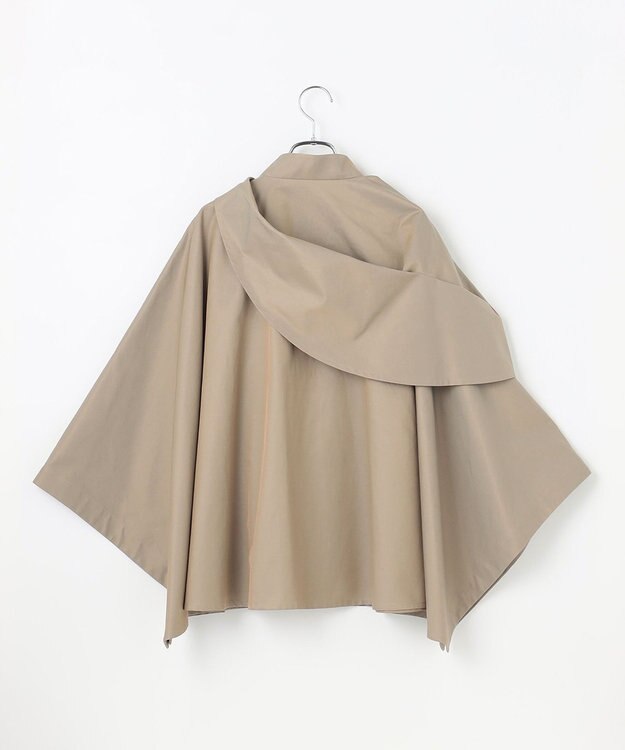 #Newans 【撥水】ラップストールケープトレンチコート シャンブレーベージュ