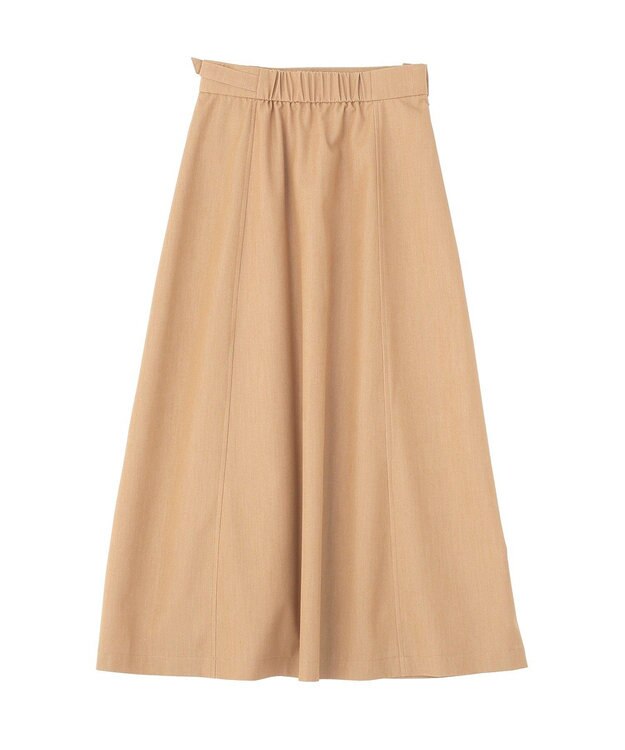 YECCA VECCA プリーツMIXフレアスカート Beige