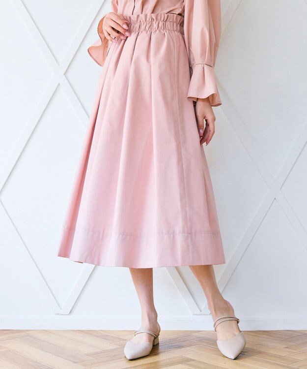 Feroux 【キレイ見えセットアップ対応】オールタック スカート ピンク系