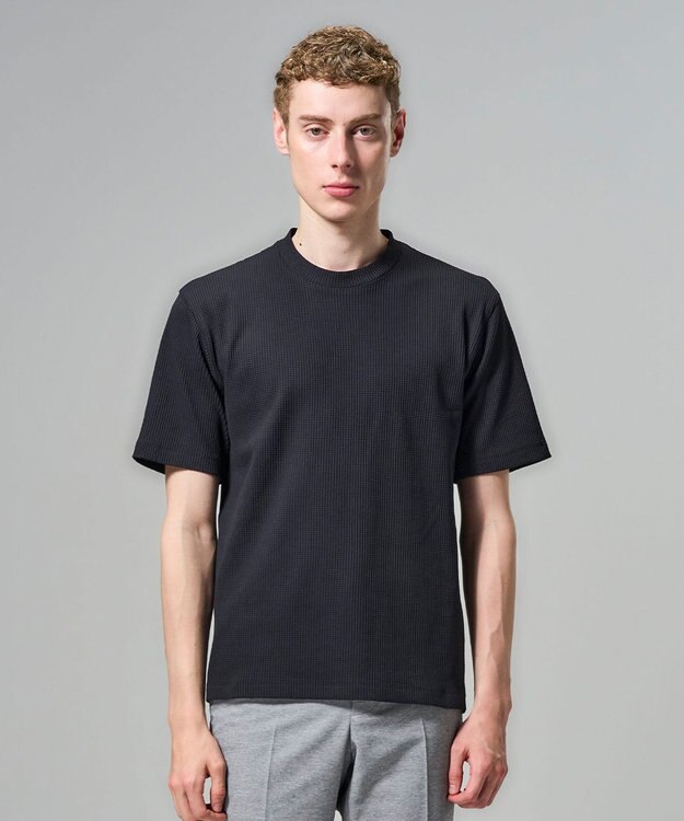 JOSEPH HOMME 【WEB限定】【新素材】エアータックジャージー  クルーネックTシャツ ブラック系