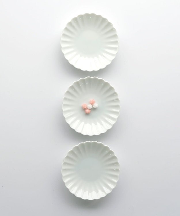 たち吉 【たち吉】白菊　小皿〈5枚〉 美濃焼 ホワイト×ホワイト