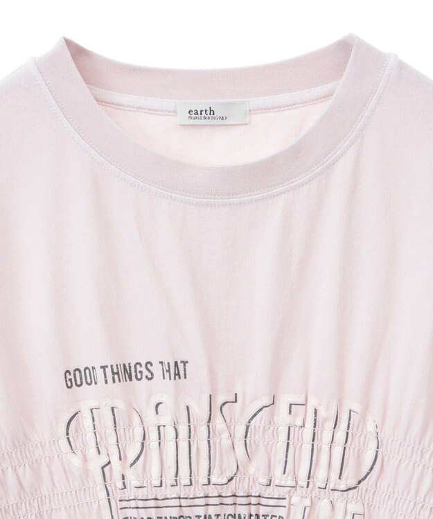 earth music&ecology ピグメントシャーリングプルオーバー Pink Beige