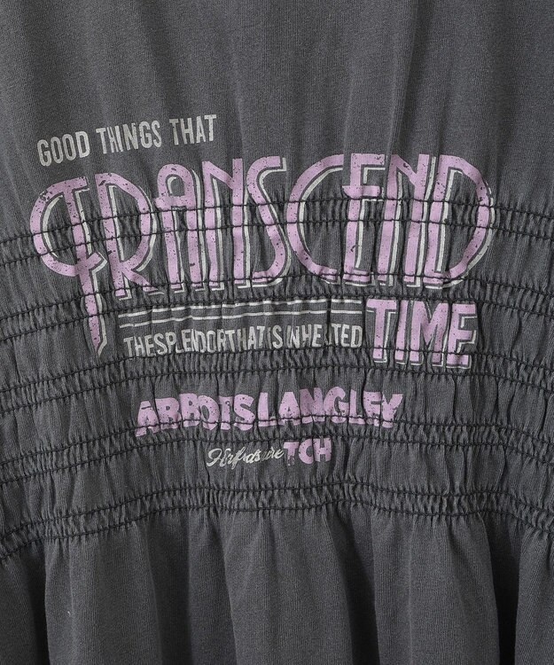 earth music&ecology ピグメントシャーリングプルオーバー Charcoal Gray