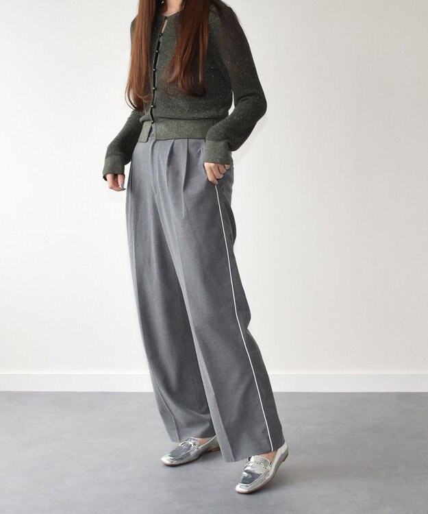 INTER-CHAUSSURES 【FABIO RUSCONI】スクエアトウサケットビットローファー シルバー