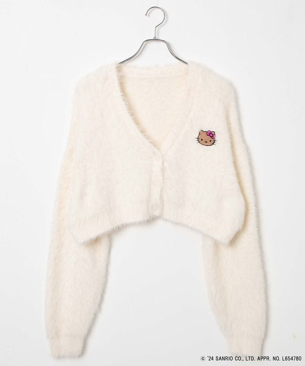 WEGO 【サンリオ】HELLOKITTYコラボカーディガン ホワイトアイボリー