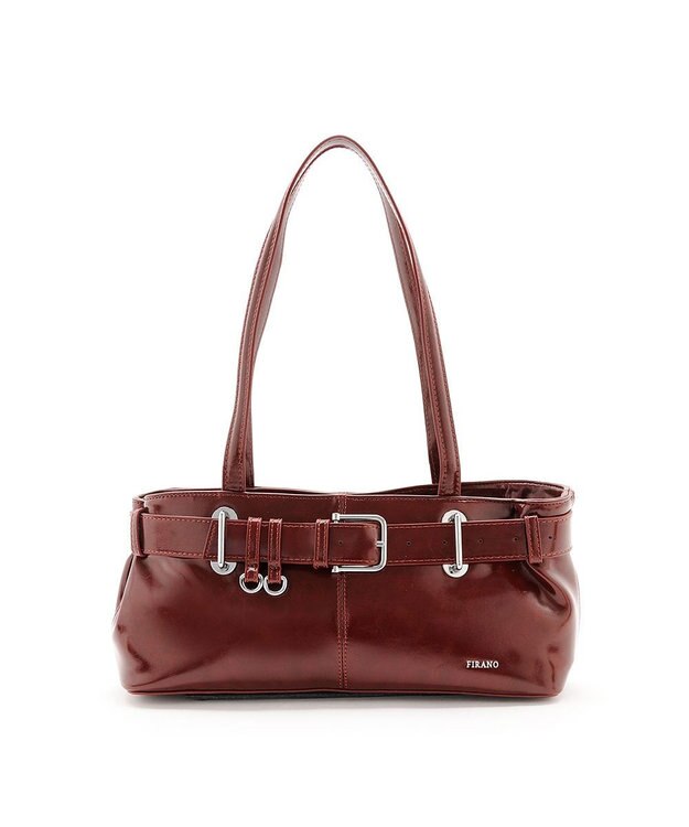 MioFIRANO バックルベルトハンドバッグ　FIRANO フィラノ DARK RED