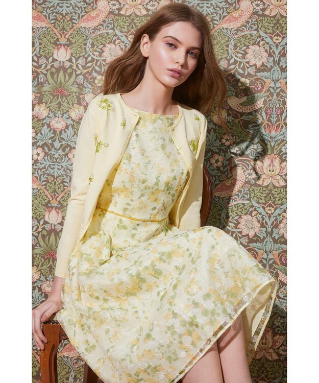 TOCCA 【洗える】LITTLE MIMOSA カーディガン イエロー系