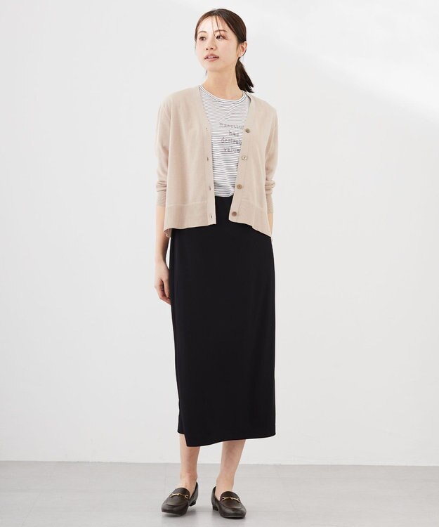 J.PRESS LADIES S ロゴTシャツ ブラック系1